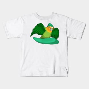 Parrot Snowboard Winter sports Kids T-Shirt